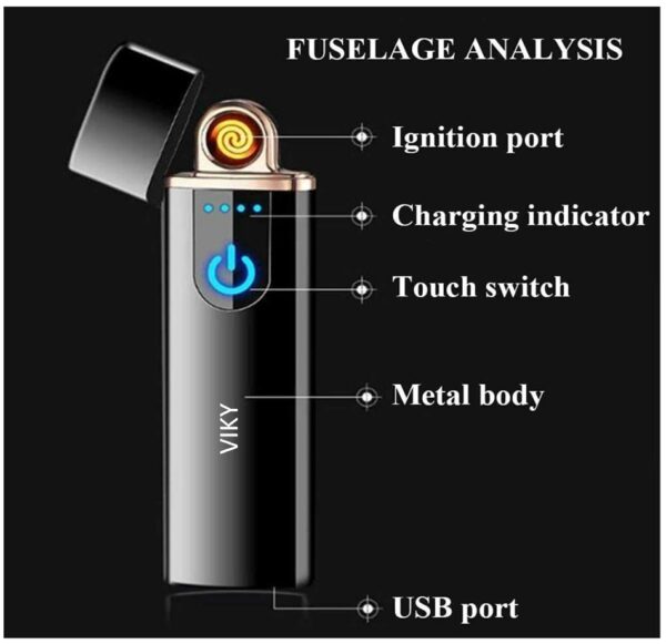 VIKY Electric USB Touch Lighter - Image 3